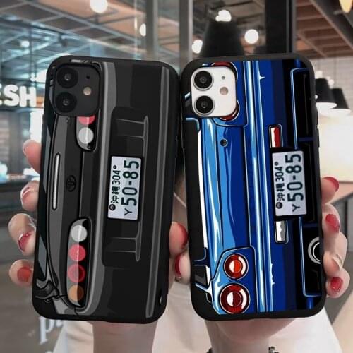 Japan Anime Initial D Car taillight Case For iPhone 12 11 Pro X XR XS Max 8 7 plus SE 2020 Luxury Couple Soft Silicon Cover Capa
