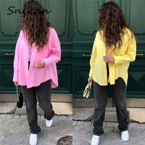 Snican Women Plus Size Solid Blouse Spring Fashion Casual Ladies Shirts Za Vintage Chic Tops Chemisier Zora 2021 Haut Femme New