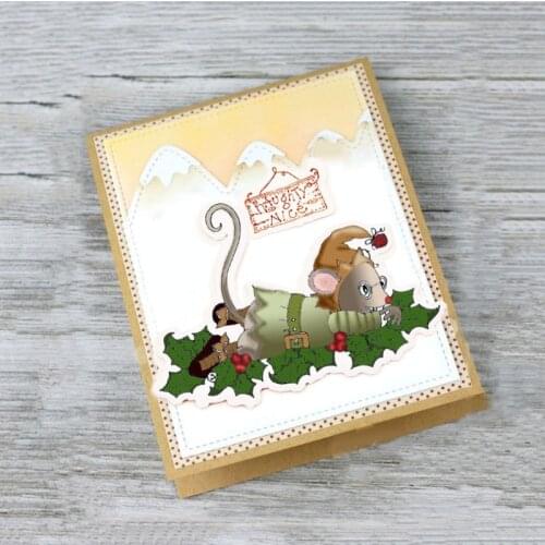 1pc Happy Mouse Transparent Seal Clear Silicone Stamp Cutting DIY Scrapbook Rubber Coloring Embossing Decor Reusable 10.5*14.8cm