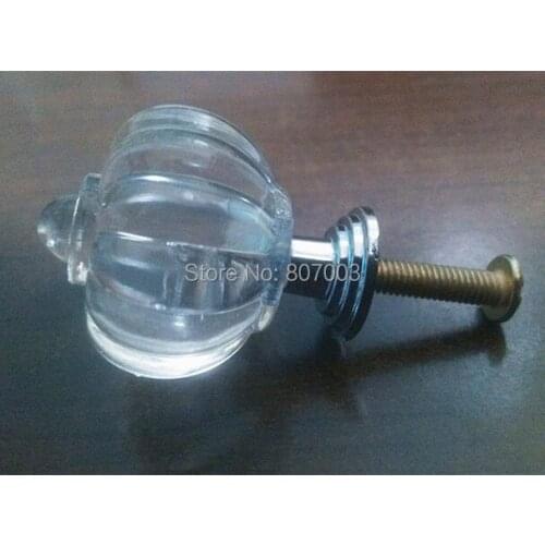 10pcs/lot 27mm Transparent Acrylic Knob Drawer Cabinet Door Handle Hardware-G