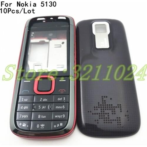 10Pcs/Lot New Original For Nokia 5130 Full housing +battery Back cover +English Keypad +Logo