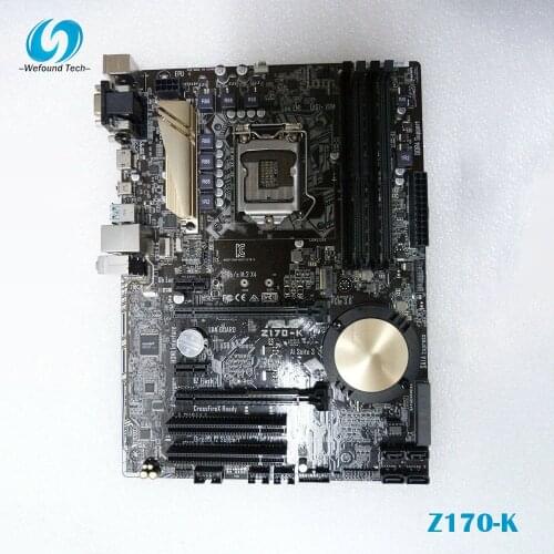 100% Working Gaming Motherboard for ASUS for Z170-K DDR4 1151 Z170 Support i7 6700 6500