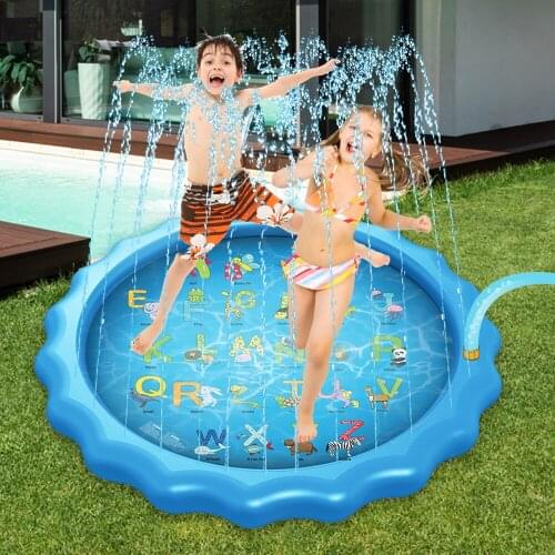 170 cm Inflatable Spray Water Cushion Summer Kids Play Water Mat Lawn Games Pad Sprinkler Play Toys Outdoor Tub Swiming Pool Toy