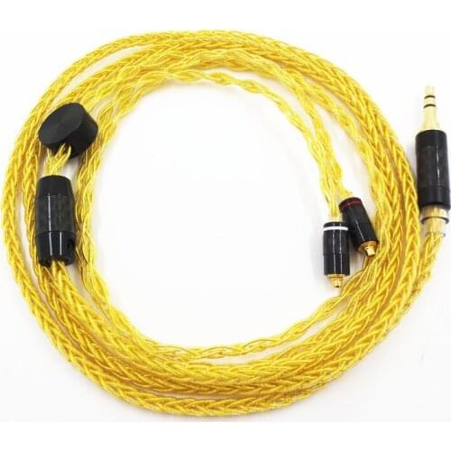 2.5/3.5/4.4mm MMCX interface Gold-plated copper wire headphone cable for N3AP SE535 SE846 W80 W40 earphone upgrate HIFI cable