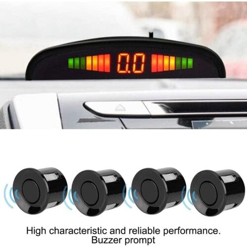 2021 Universal 2W Car Radar LED Parking Sensor with 4 Radar Accurate Digital Display of Obstacle Distance Alarm Parktronic Kit
