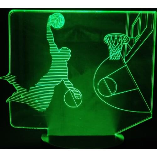 3D Lamp Dunk Basketball Best Present for Boys Bright Base Fast Delivery Battery Powered for Office Decor Led Night Light Lamp