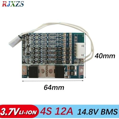 4S 12A 14.8V 16.8v li-ion BMS PCM battery protection bms pcm with balancing for lithium LicoO2 Limn2O4 18650 li battery