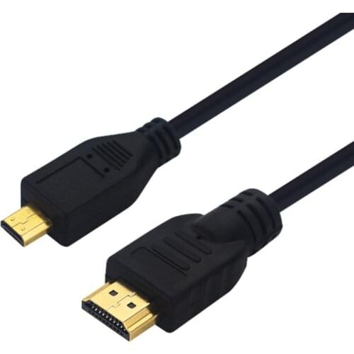 Black Micro HDMI To HDMI Cable 1.5M 4K for Raspberry Pi 4 Model B Model B Micro HDMI To HDMI Cable Adaptor