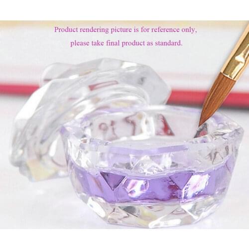 Nail Crystal Cup Glass Dappen Dish Cup Nail Art Acrylic Liquid Powderstyling Tool nail dust collector Clear