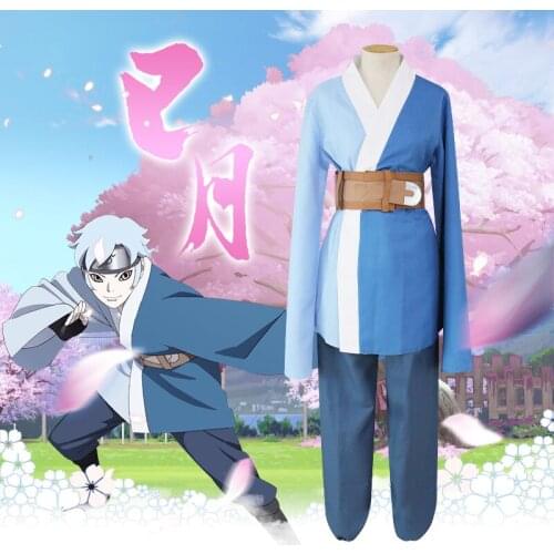 Anime Boruto Naruto The Movie Shippuden Mitsuki Cosplay Costume Kimono Suit For Halloween Coat Pants Set