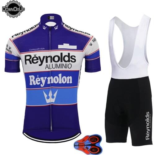 Retro short sleeve jersey set pro team bike wear jersey set bib shorts breathable 9D gel Pad cycling clothing MTB ropa Ciclismo