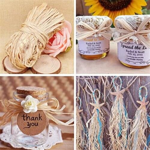30g Natural Raffia Grass Ribbon Perfect for Florist Bouquets Decoration Christmas Gift Wrap Crafts Weaving