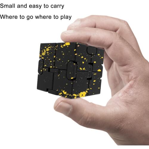 Magnetic Building Blocks Kids Aluminium Alloy Infinite Magic Cube Rotation Puzzle Magic Cube Educational Toys for Baby Toddlers