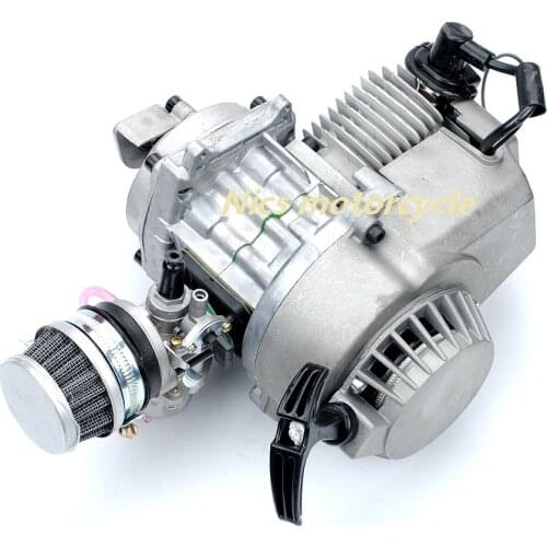 Mini 49CC childrens motocross sports car ATV 2-stroke engine is started the whole chain complete