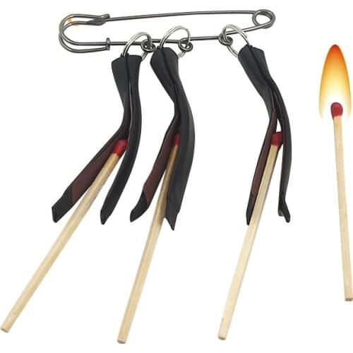 Multi Lit Match Fire Magic Tricks Three Clip Matches Pull Burning Stage Magic Props Accessories Gimmick