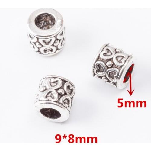 20 pcs/lot Fashion zinc alloy Metal Large Hole Beads charms DIY European Bracelet jewelry Fittings making 6846