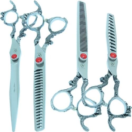 Meisha 6/7/8 inch Pets Scissors Japanese Steel Dog Cutting Thinning Shears Animals Grooming Tesouras Cat Haircut Trimmers B0065A