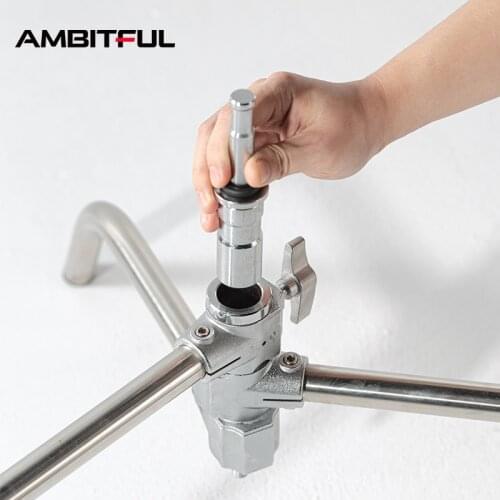 C Stand Base Bracket Stent Floor Light Stand Magic Leg Lamp Holder Head for C Light Stand