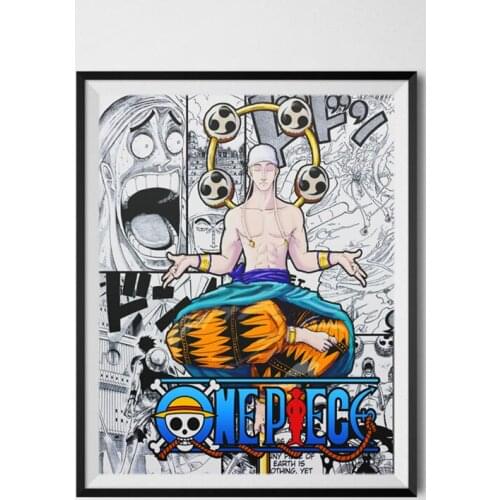 God of Thunder Enel One Piece Digital Design Anime Canvas Art Prints Wall Poster for Home Decoration,8 x 10 Inches,Ready To Hang