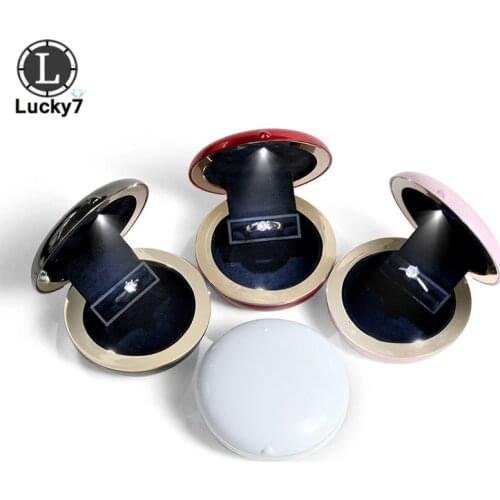 LED Lighted Earring Ring Gift Box Wedding Engagement Ring Jewelry Display Box For Engagement Wedding Rings Box