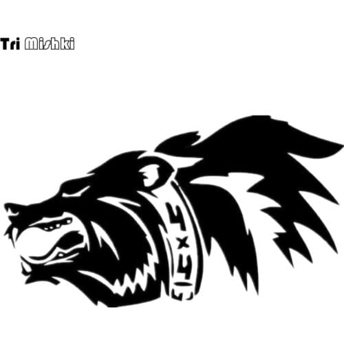 Tri Mishki HZX438 12*21.2cm bear 4x4 off road car sticker funny auto car stickers
