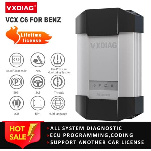 VXDIAG VCX C6 For Mercedes Benz DIoP Car Diagnostic Tools SD Connect Diagnosis Auto OBD2 Code Scanner programming For MB Star C6