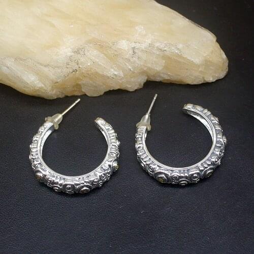 Hermosa Fantasy Natural Green Peridot Genuine 925 Silver Stud Earrings Jewelry Gifts for Women Girls 20214204