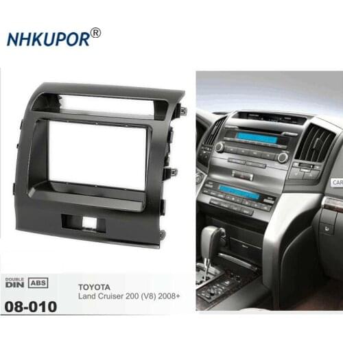 08-010 Top Quality Car Radio Fascia Pane for TOYOTA Land Cruiser 200 (V8) 2008+ Stereo Facia Trim Installation Frame Kit