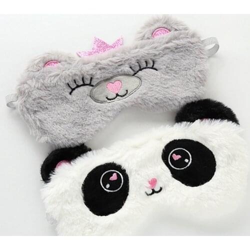 1pc Cute Animal Panda Sleep Mask Eye Shade Blindfold Shading Sleep Goggles Sleeping Aid Eyeshade Relax Eyepatch