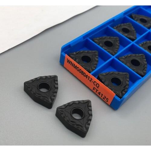 10PCS WNMG080412 CQ FT4125 Lathe Tools High Quality External turning tool Carbide Inserts Metal Turning Tool Lathe Cutter Tool