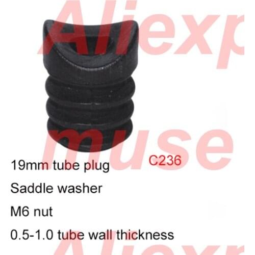 19 mm round feet plug M6 nut pre embedded blank tube insert end Furniture Levelling Feet Screw On saddle washer pad plug