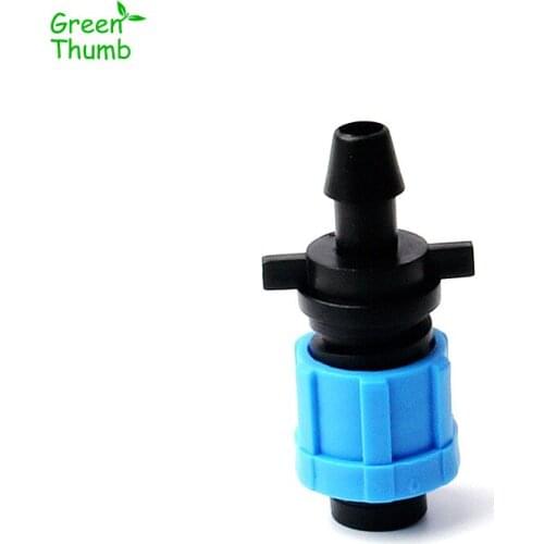 5pcs Outer Diameter 16 mm Blue Drip Tape Bypass Connector Thread Lock Connector Hose Fittings Adapter For Garden Irrigation