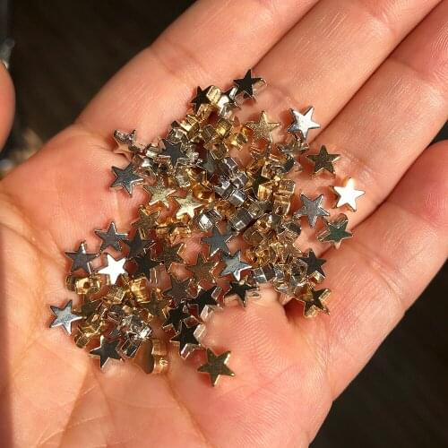 6*3mm CCB Plastic Beads Star Shape Loose Spacer Rondelle Beads For Jewelry Making DIY Bracelet Necklace Findings Supplies