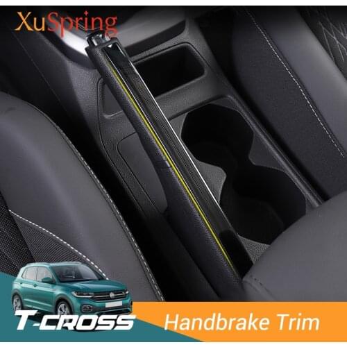 Car Handbrake Hand Brake Grip Handle Knob Trim Stickers Garnish Styling for volkswagen vw t-cross tcross 2019 2020