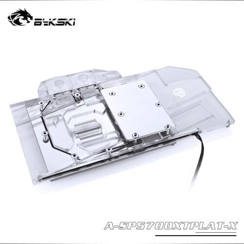Bykski A-SP5700XTPLAT-X GPU Water Cooling Block for Sapphire RX 5700XT Nitro