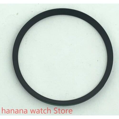 Watch Case Parts Chapter Ring Fit For SKX009 SKX Model NH35/NH36 Mens Watch black 31.2mm*28mm*1.6mm