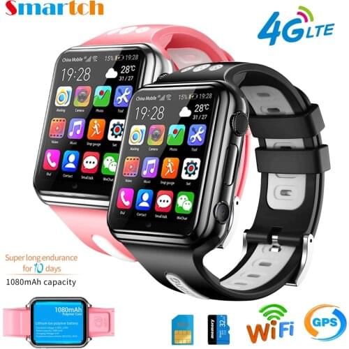 H1/W5 4G GPS Wifi location Student/Kids Smart Watch Phone android system clock app install Bluetooth Smartwatch 4G SIM Card