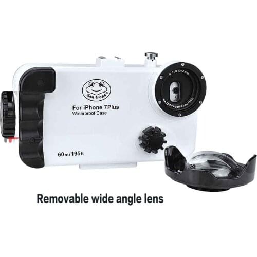 195FT/60M Diving Case For iPhone 7 8 Plus Cover Professional Surfing Swimming Snorkeling Photo Video Waterproof Underwater Case