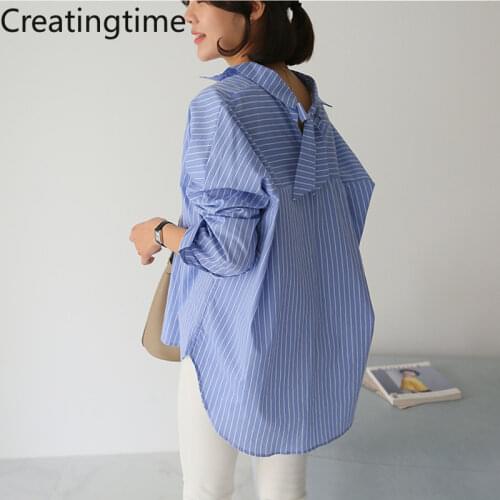 CREATINGTIME Women's Blue Shirts