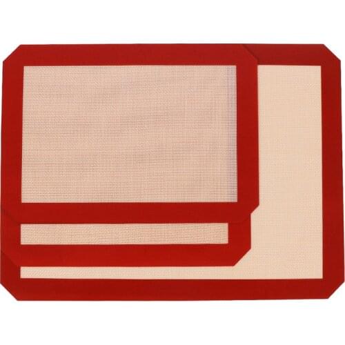 DIY Non-Stick Silicone Baking Mats Cookie Pad Rolling Dough Mat High Temperature Resistant Glass Fiber Batters Flour Fondant