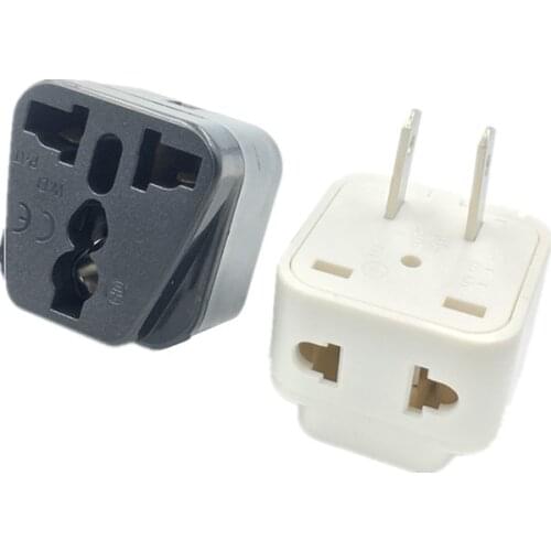 White/Black 2 flat Pin Travel Adapter AU UK EU to US Plug Splitter Travel Wall AC Power Adapter 250V 10A Socket Converter