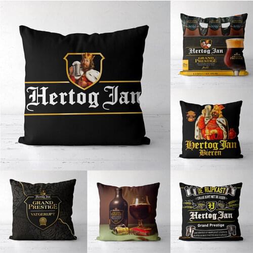 Hertog Jan Beer Cushion Cover Heineken Linen Pillow Cover Pillow Case for Livingroom Decorative Throw Pillows for Sofa Home