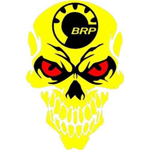 Creative Individual BRP Skull Decal Reflective Body Car Sticker Waterproof Auto Accessories Decoration Decals PVC,15cm*9cm