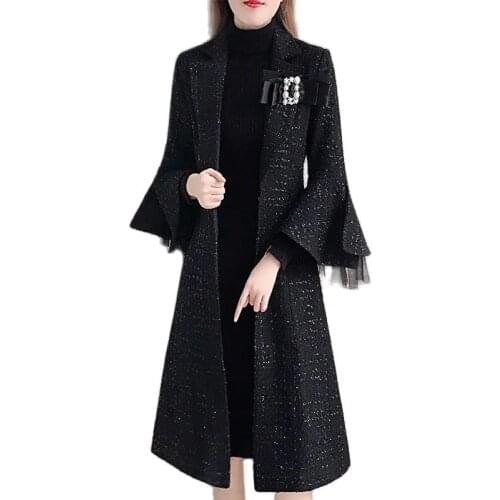 LBP-BAIPING Womens Black Coats