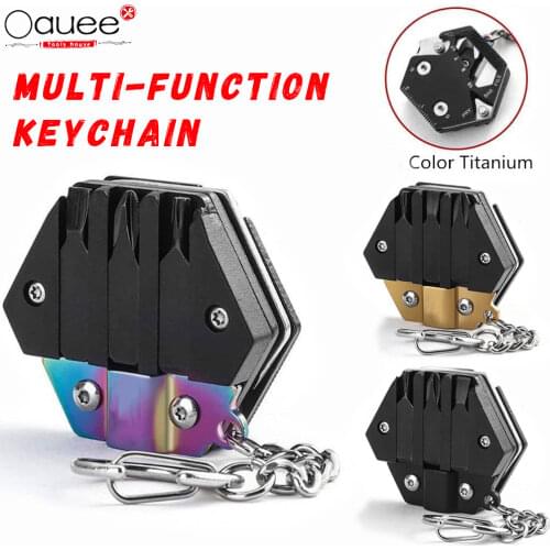 Multifunctional Hexagon Coin Outdoor EDC Tool Hexagon Folding Coin Knife Keychain Screwdriver Pocket Fold Mini coltello Gear Pee