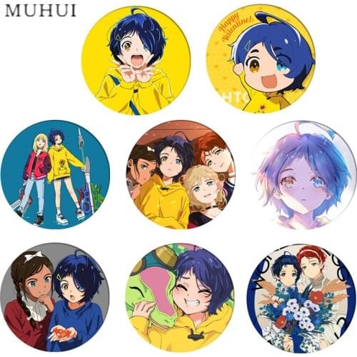 Cartoon WONDER EGG PRIORITY Ohto Ai Cosplay Badge Brooch Pin Anime Accessories For Clothes Backpack Decoration gift