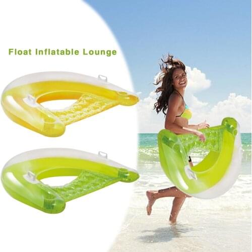 Moon Shaped Inflatable Float Lounge Floating Row Eco-friendly PVC Non-toxic Safe Swimming Pool Water Bed Seat For Adult