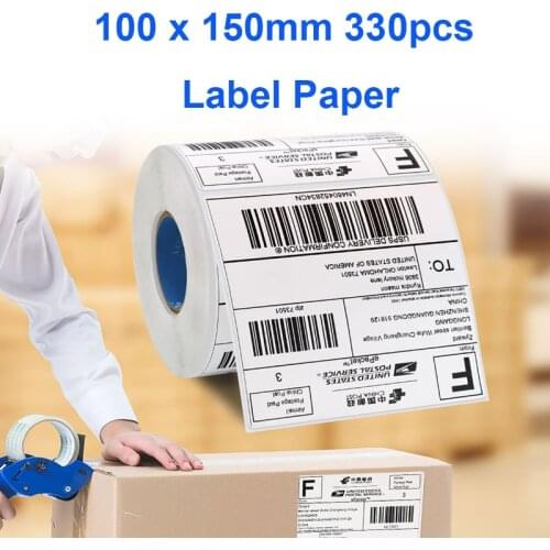 Sticker Label Paper 100*100 100*150mm Shipping Label Paper Waterproof Oil-Proof Alcohol Scratch Resistant Electronic Face Single