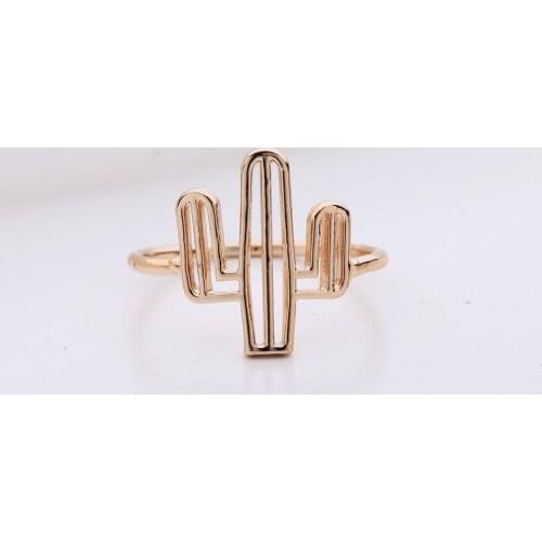New Cactus Cacti Tree Ring Women Series Bee Cactus Gem Vintage Gold Rings Brand Party Fashion Rings Female Gift Jewelry