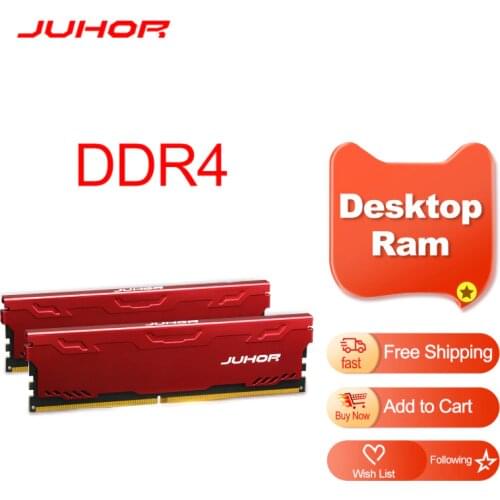 Juhor Memoria Rams DDR4 8gb 16gb 3000Mhz 3200Mhz 2666Mhz DIMM Memory RAM with Heat Sink Memories For Desktop Memory
